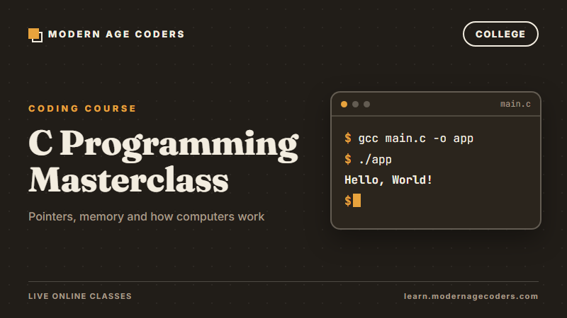 C Programming for Beginners: Pointers, Memory & Structs