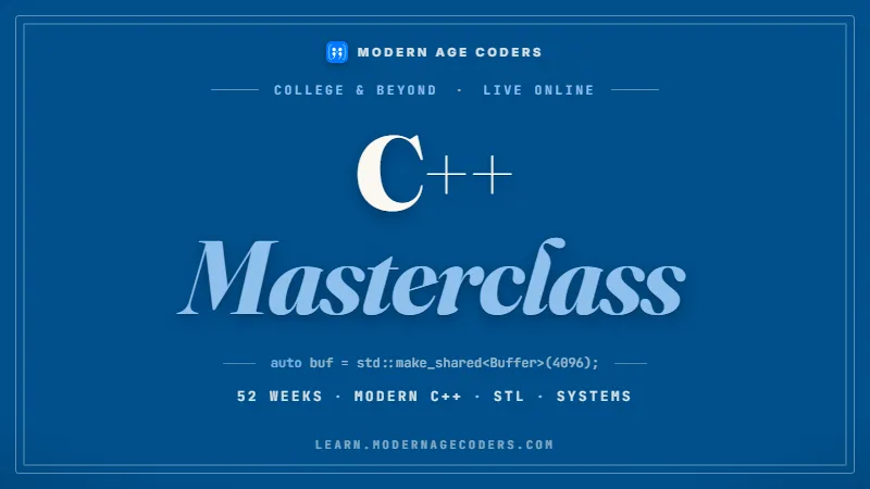 C++ Programming Masterclass: Zero to System Programmer
