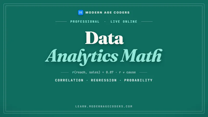 Data & Analytics Mathematics: Statistics to ML for AI