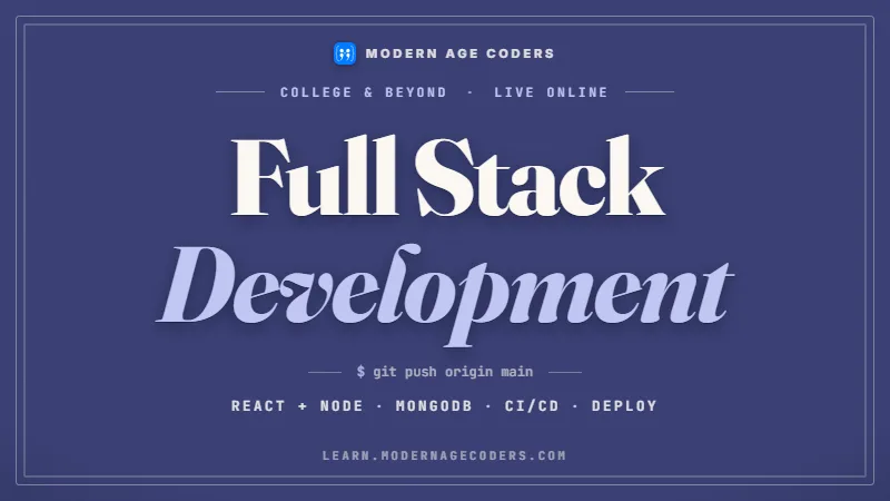 Full Stack Web Development: Frontend, Backend & DevOps