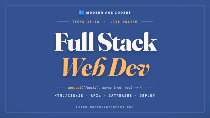 Full Stack Web Development for Teens: React & Node.js
