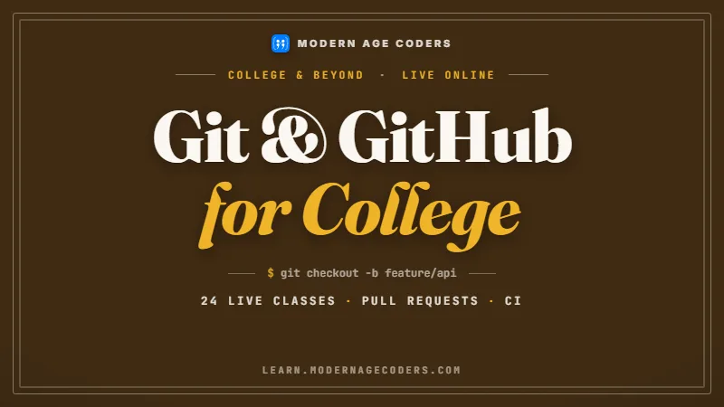 Git & GitHub Course for College Students: Team-Ready Skills