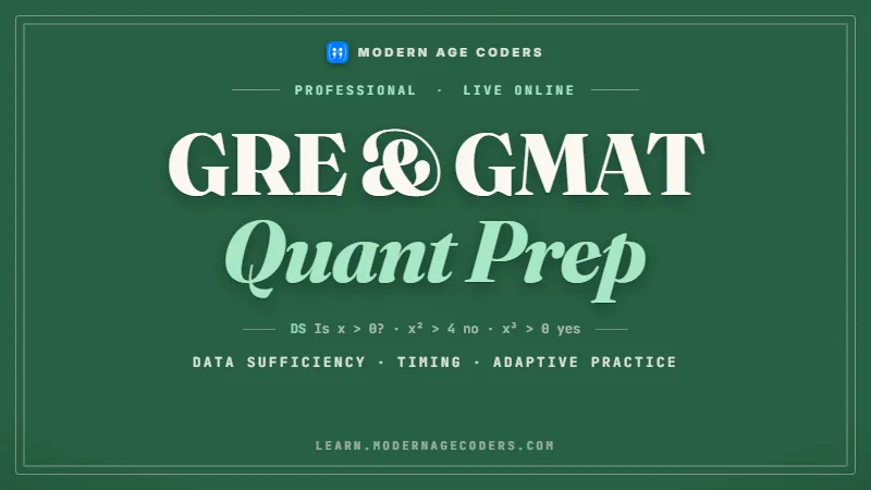 GRE & GMAT Quantitative Prep: Live Maths Coaching