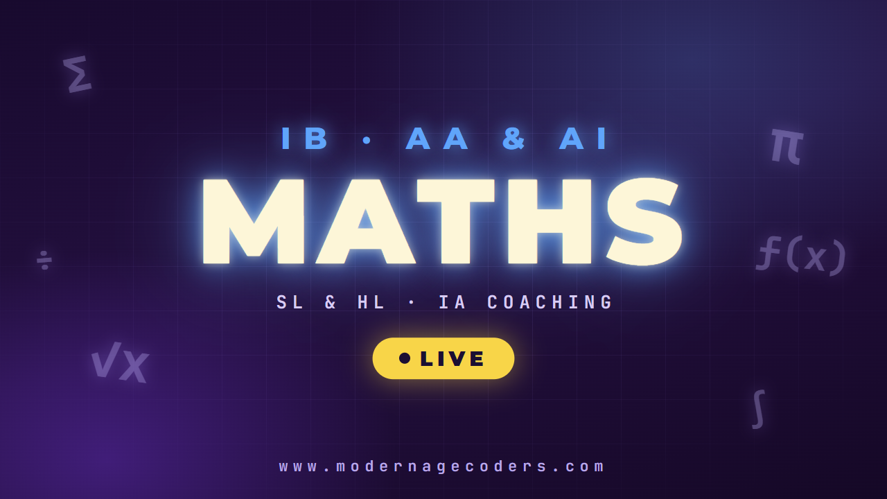 IB Mathematics AA & AI Masterclass — SL & HL, Live Online with IA Coaching