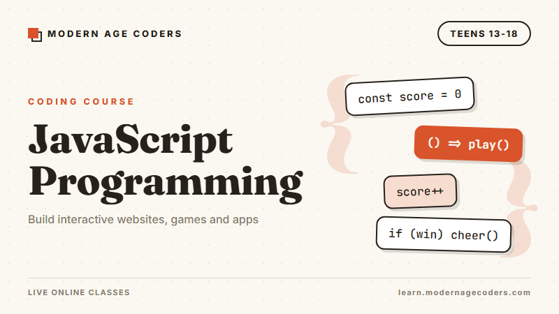 JavaScript for Teens: Interactive Websites & Browser Games