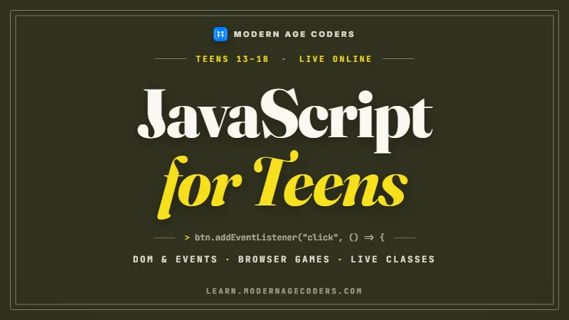 JavaScript for Teens: Interactive Websites & Browser Games