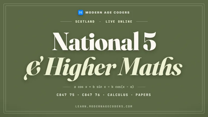 National 5 and Higher Maths Course Online (Scotland)