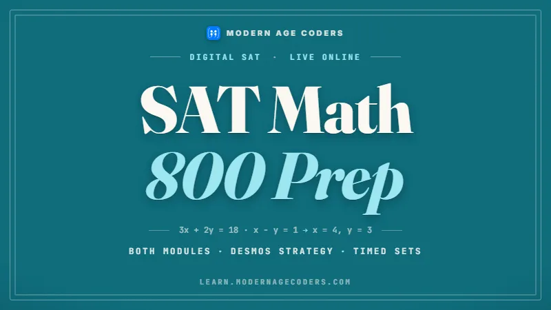 SAT Math 800 Prep: Live Classes for the Digital SAT