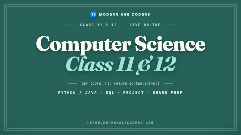 Computer Science Class 11 and 12 course thumbnail