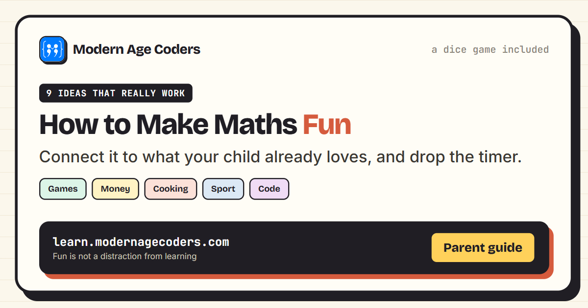 How to make maths fun for kids: nine practical ideas plus a three dice game you can play tonight with no preparation