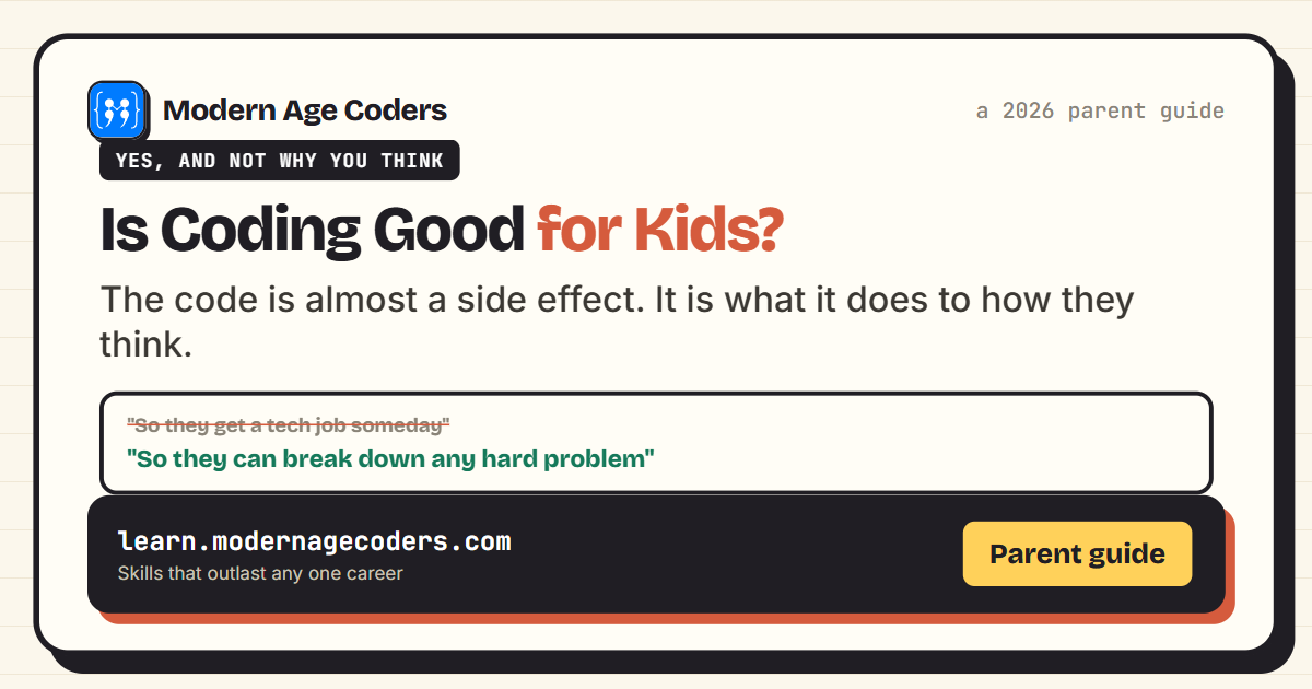 Is coding good for kids? What it really teaches beyond the code, and the thinking skills that transfer to school and life