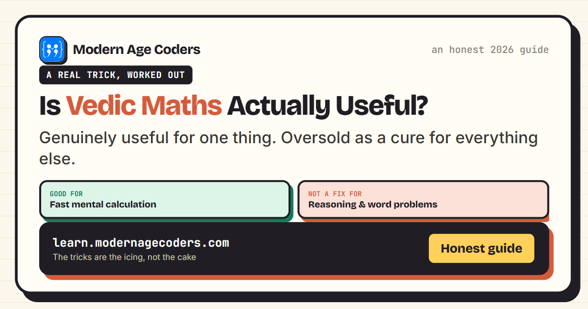Is Vedic maths actually useful? An honest look with a real worked trick for squaring numbers ending in 5