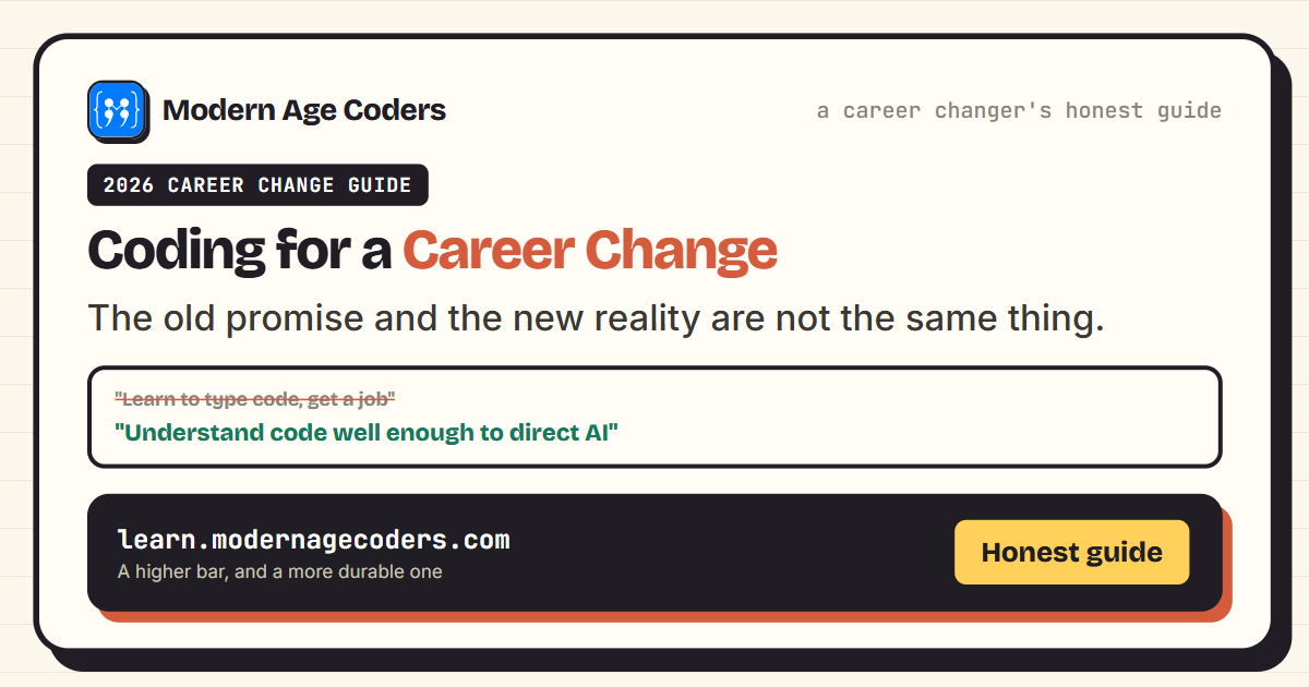 Is it worth learning to code for a career change in 2026? The honest answer, what changed with AI, and a realistic timeline