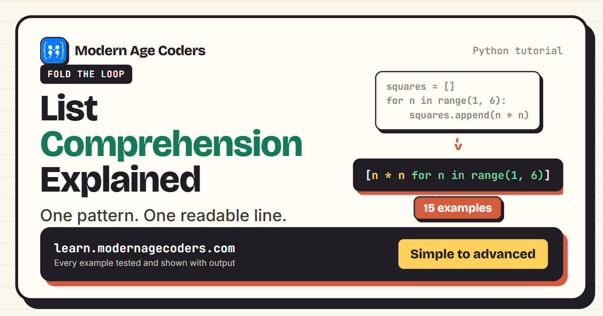 Python list comprehension explained with 15 examples from simple to advanced