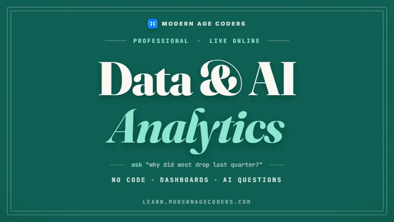 Data & AI Analytics (No Coding) - Modern Age Coders course