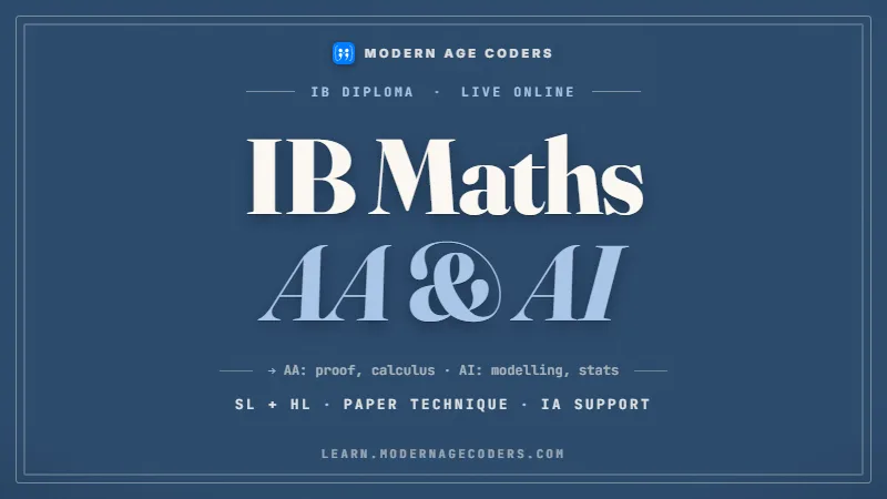 IB Mathematics AA and AI - Modern Age Coders course