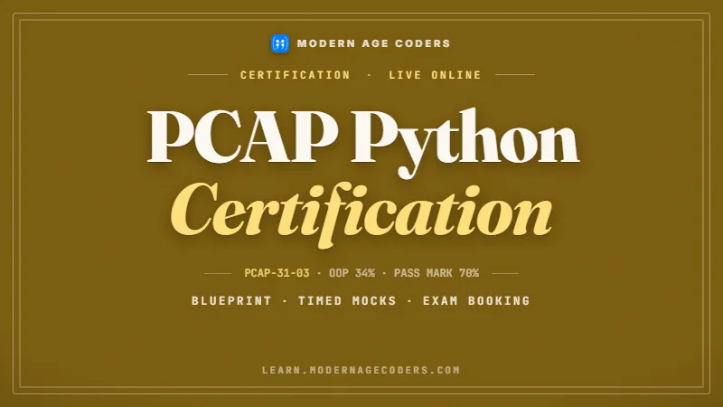 PCAP Python Certification Prep - Modern Age Coders course