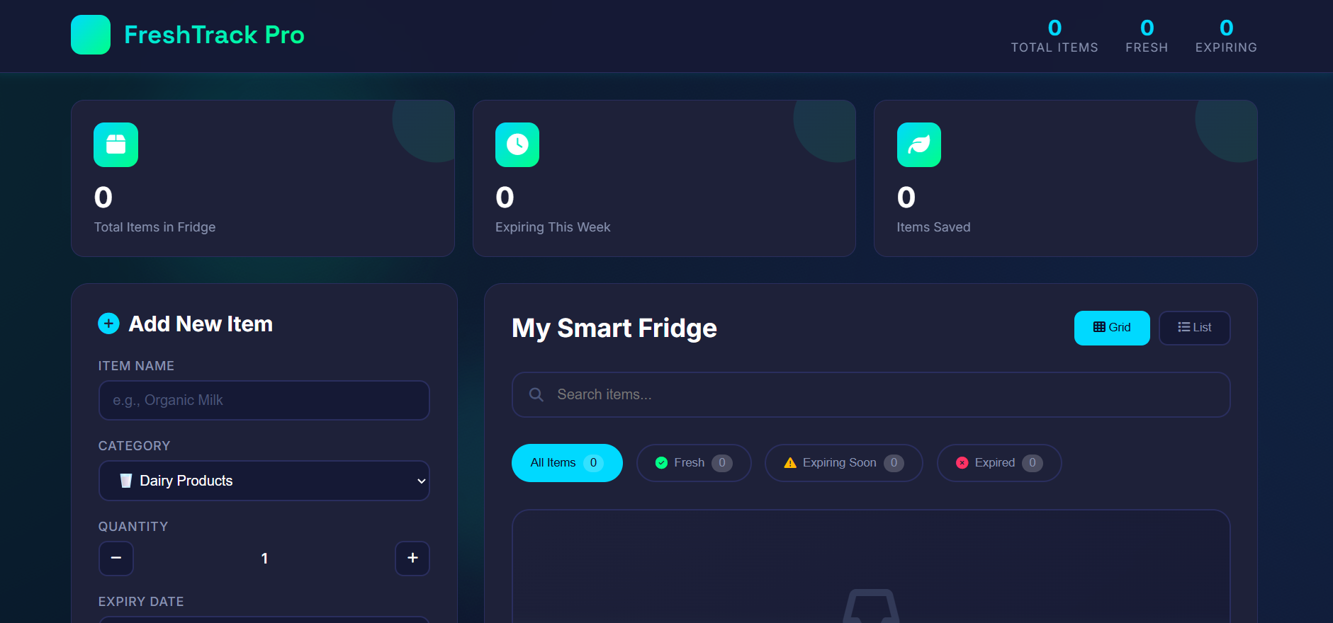 Student project screenshot
