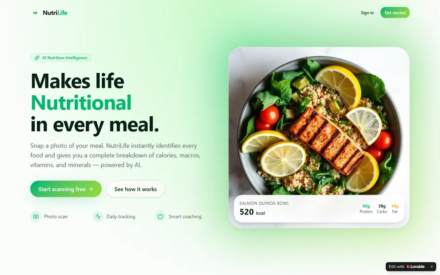 NutriLife — AI Nutrition Coach