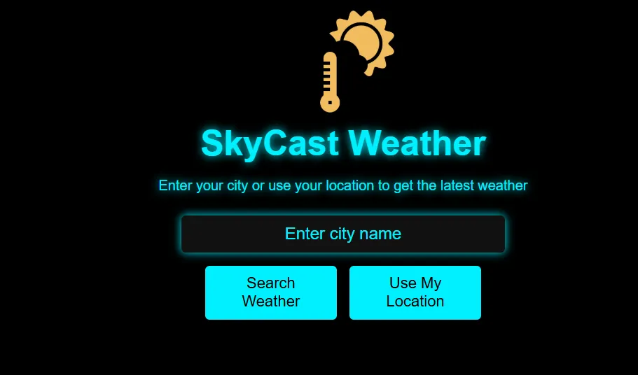 SkyCast — Weather forecast web application