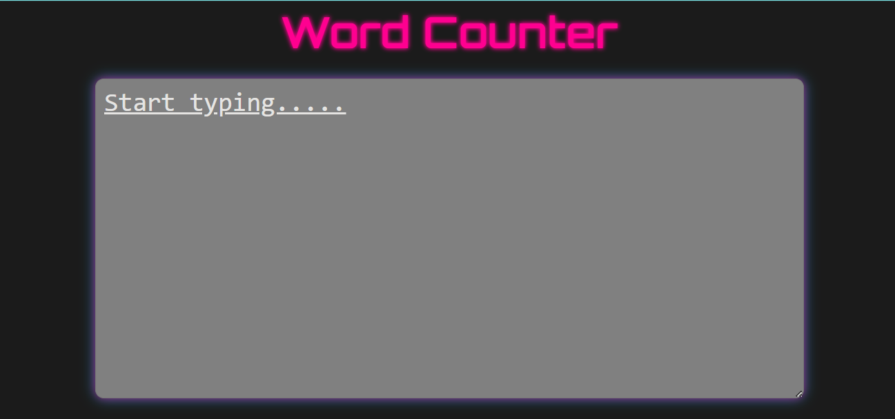 Student project screenshot