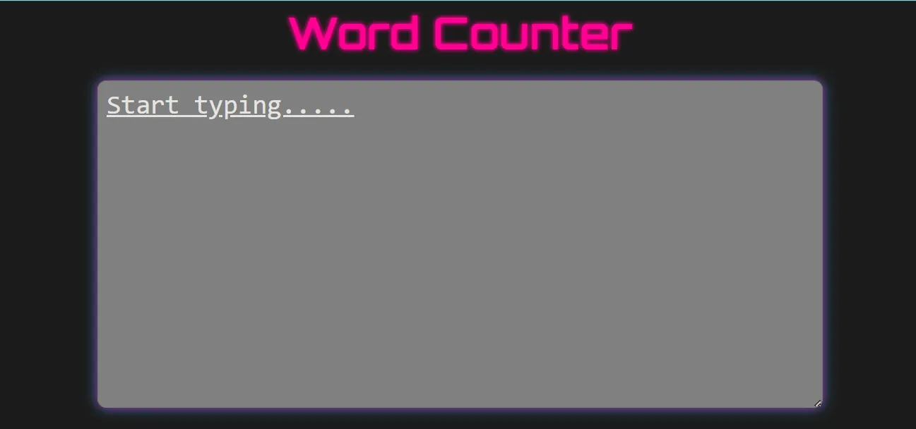 Student project screenshot